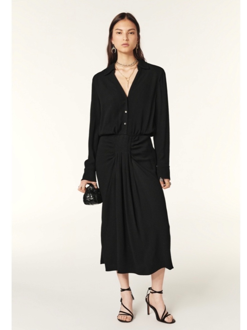 Ba&sh midi black dress